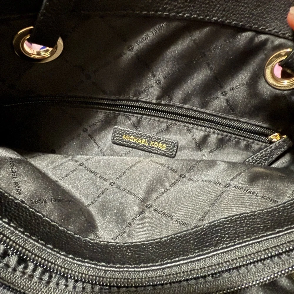 Michael Kors Black Pebbled Leather Tote